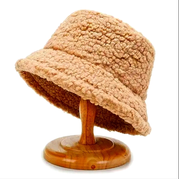 Gorgeous Fall Winter Wool Sherpa Style Bucket Hat Adjustable Unique - Picture 1 of 1